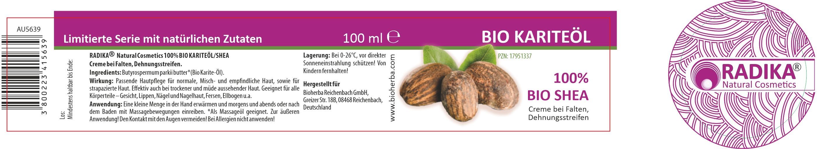 Bioherba Bio Kariteöl/Shea Creme bei Falten  Dehnungsstreifen