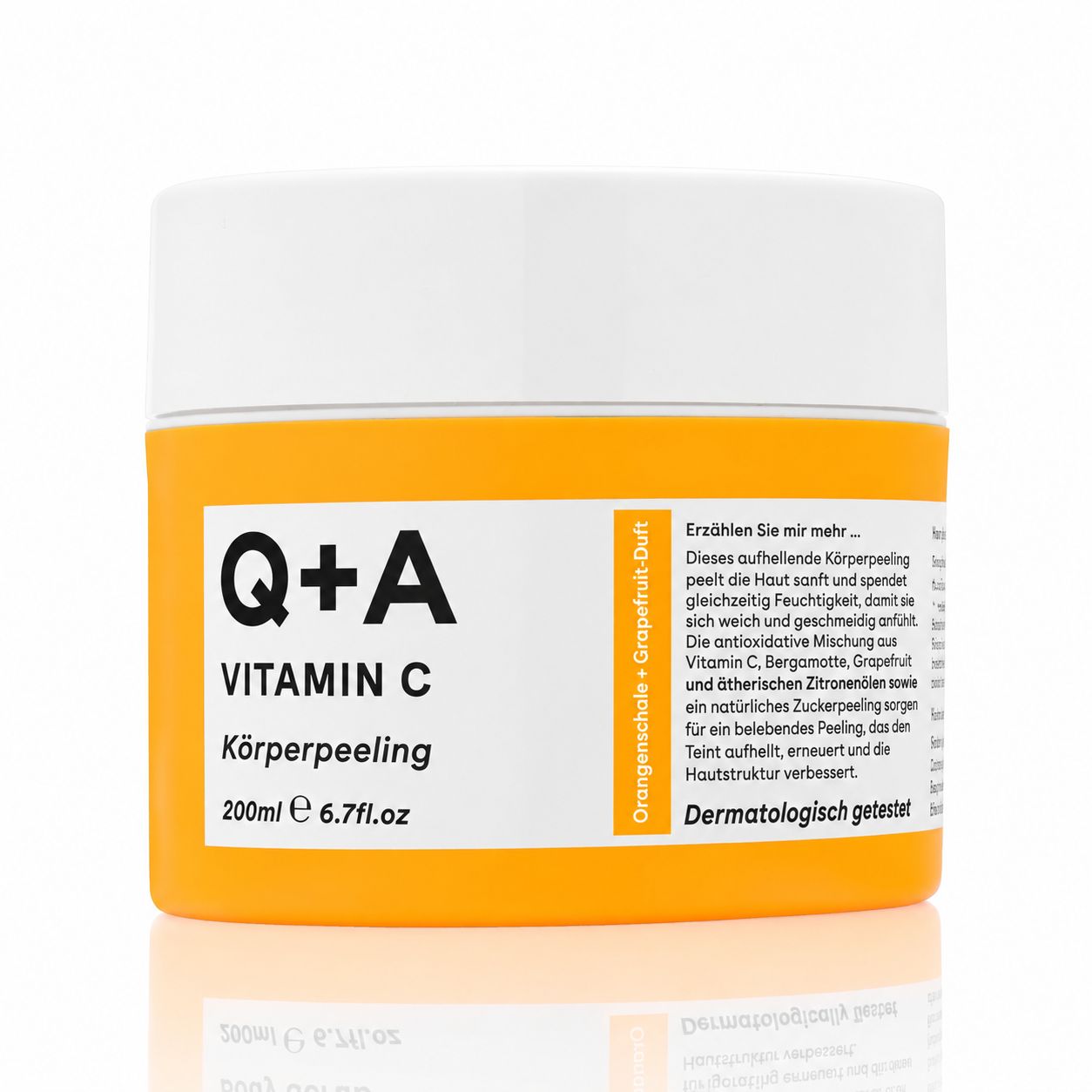 Q+A Vitamin C Body Scrub, 200ml.