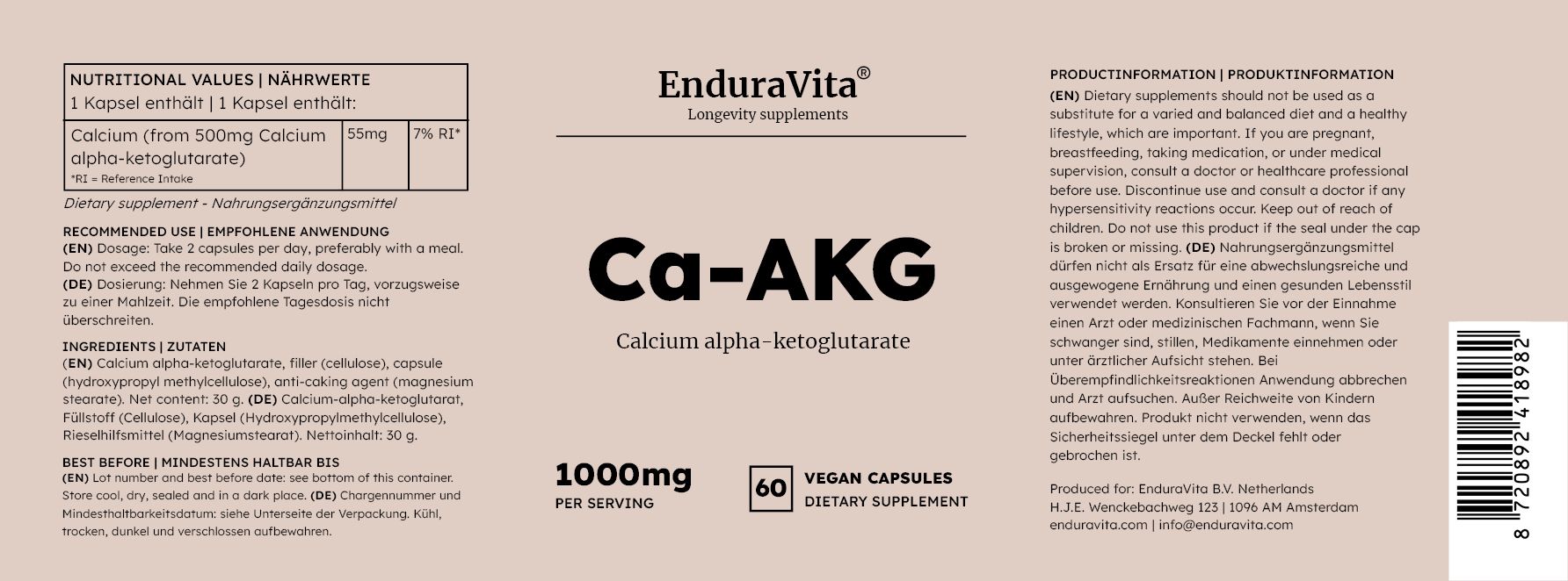 EnduraVita Ca-AKG Kapseln