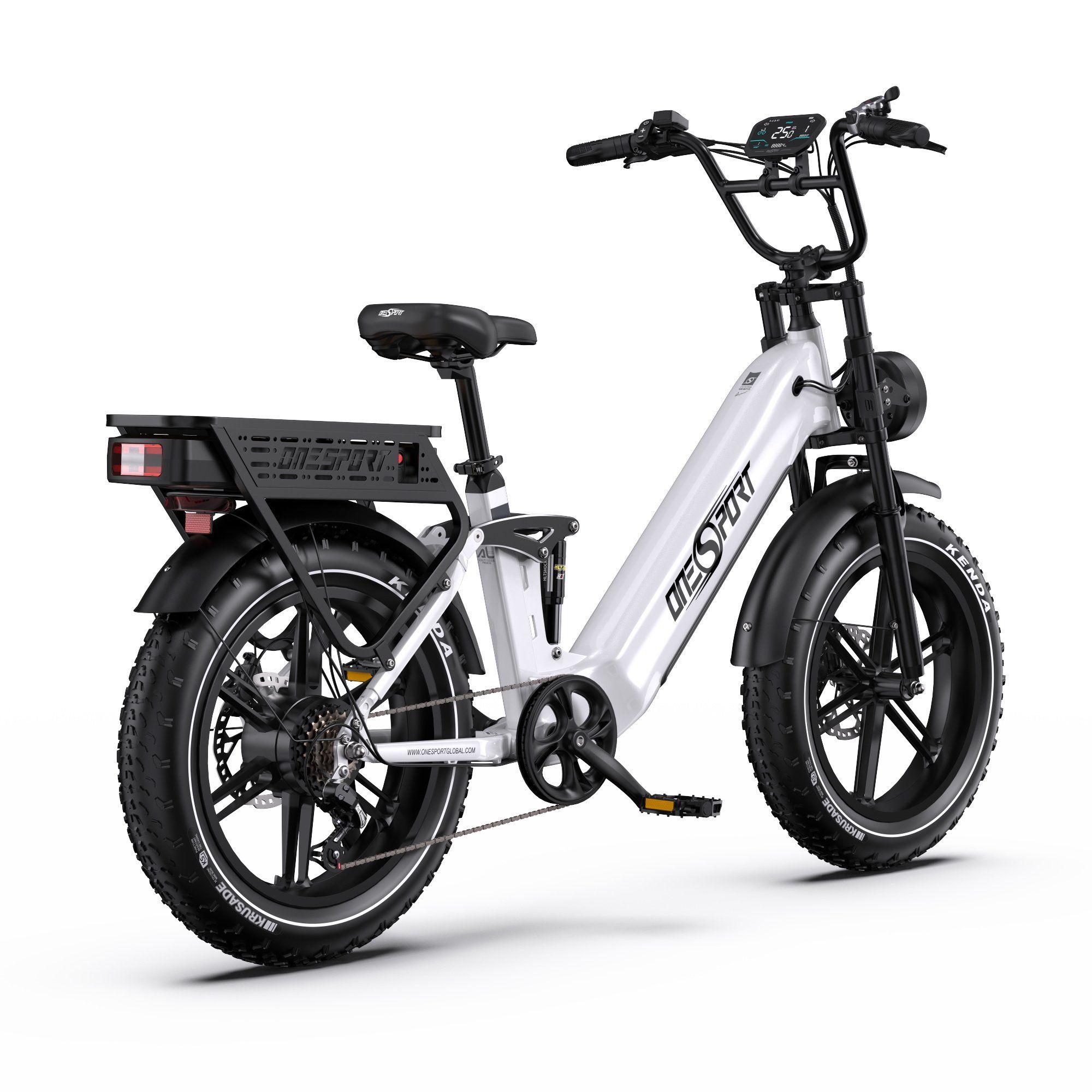 ONESPORT OT08 PRO Vollgefedertes E-Bike mit 48V 18Ah*2 Dual-Akku