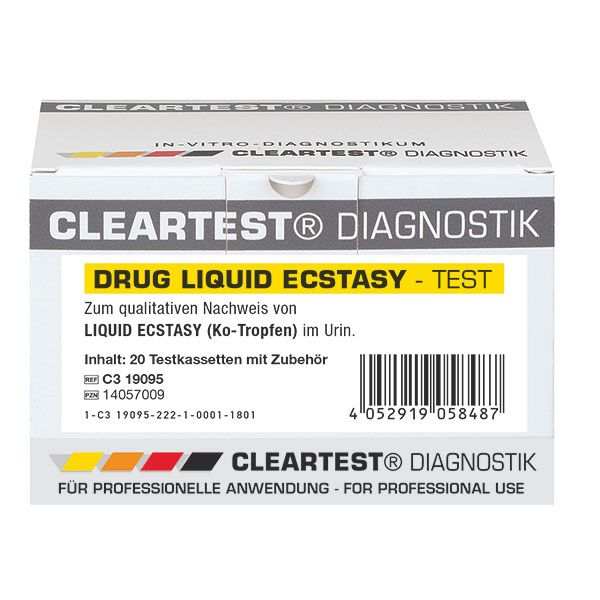 CLEARTEST Liquid Ecstasy zum Nachweis von GHB (k.o. Tropfen), Ergebnis in 10 Min