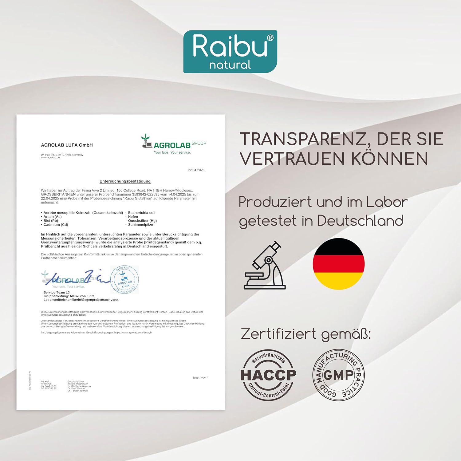 RAIBU L-Glutathion Kapseln Hochdosiert - mit NAC, Alpha-Liponsäure & L-Glycin