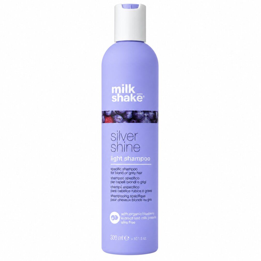 Lila Flasche Milk Shake Silver Shine Light Shampoo, 300ml.