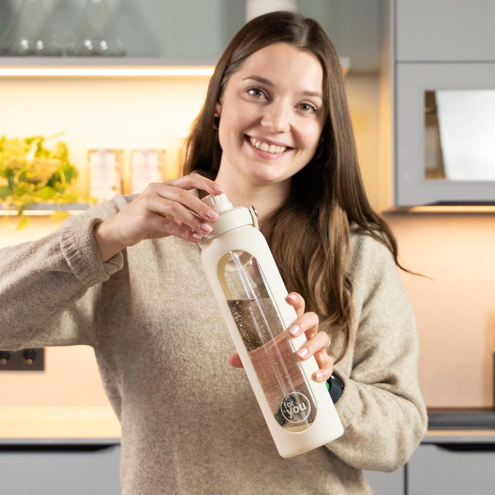 for you Hydroline Glas Trinkflasche Dreierpack