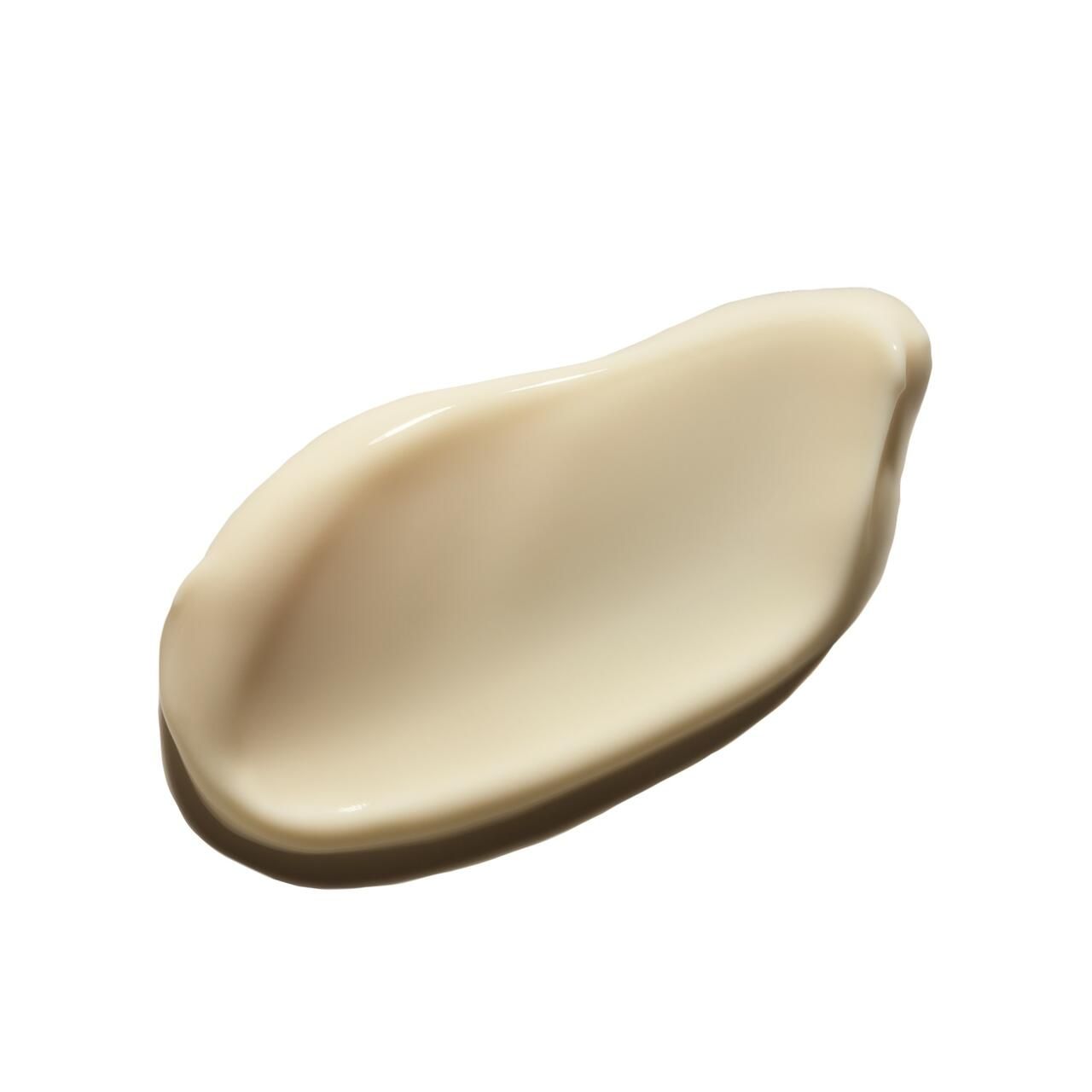 Creme-Klecks auf weißem Hintergrund. Cremefarbene Textur.