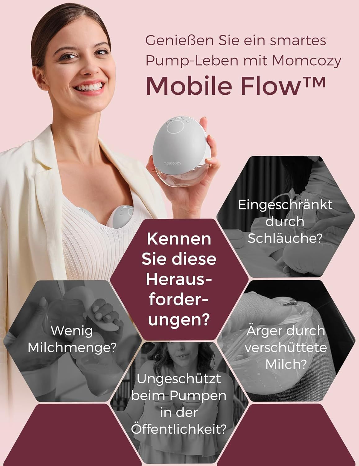 Momcozy Freihändige Milchpumpe Mobile Flow