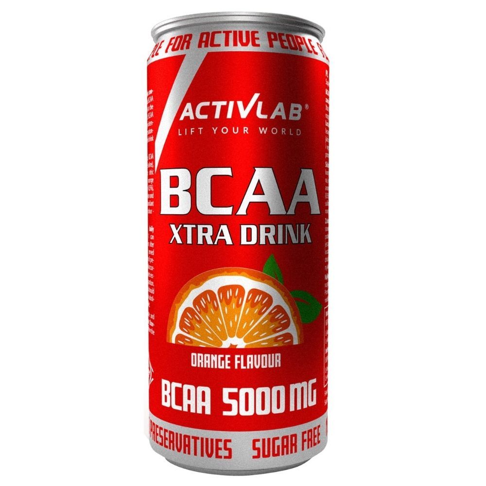 Activlab BCAA Xtra Drink Orange: Dose mit 5000 mg BCAA, zuckerfrei, ohne Konservierungsstoffe.