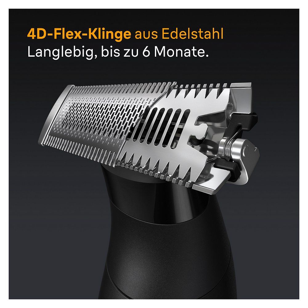 Braun Series XT5 All-in-One, Trimmer, Styler, Rasierer, +7 Zubehörteile, Scharfe 4D-Flex-Klinge, XT
