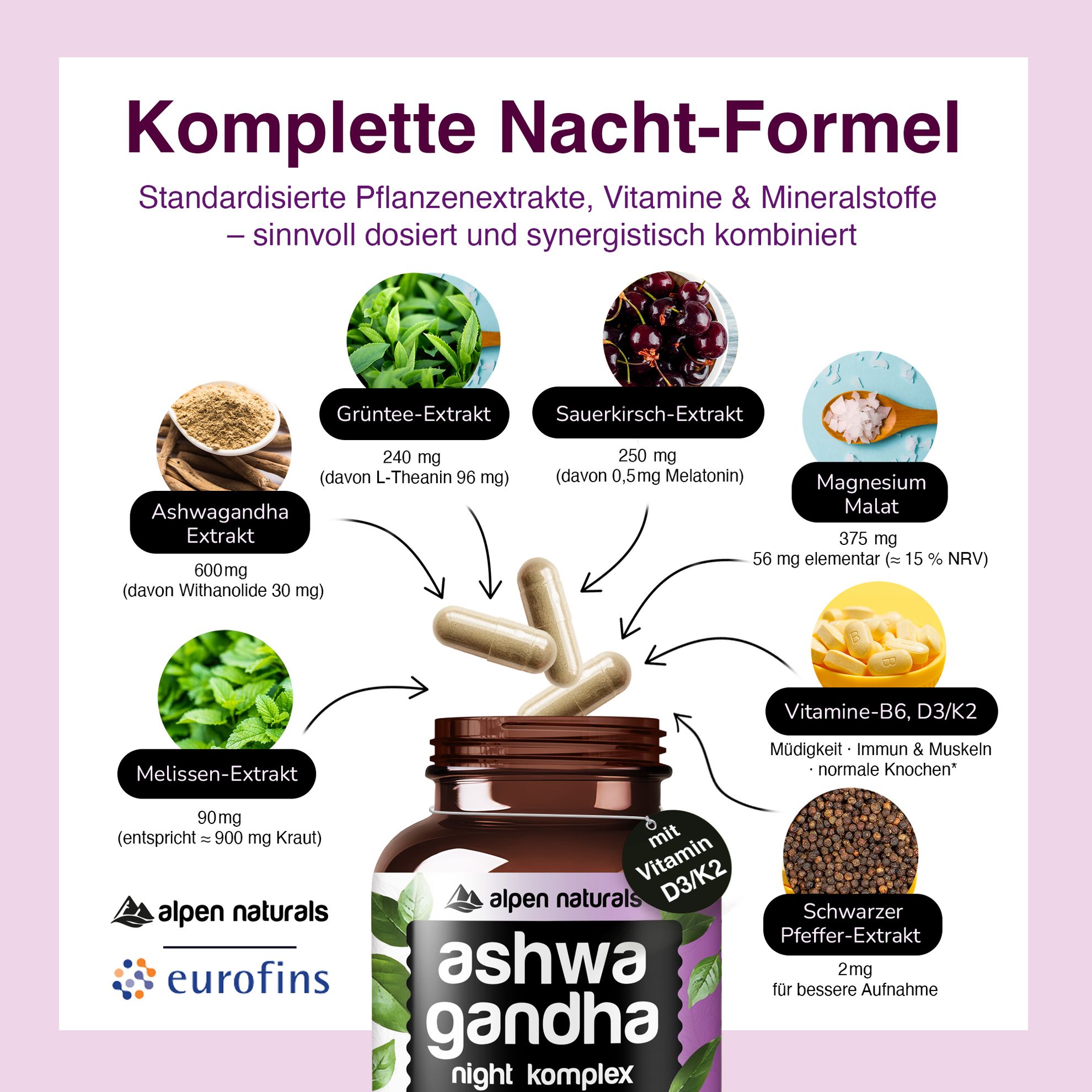 Alpen Naturals Ashwagandha Night Komplex