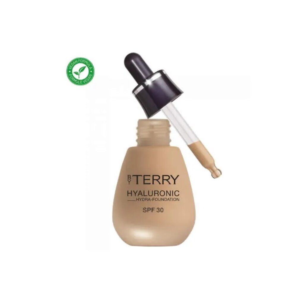 By Terry Hyaluronic Hydra Foundation. Flasche mit Pipette. Vegan-Siegel. Farbton Medium-Warm.