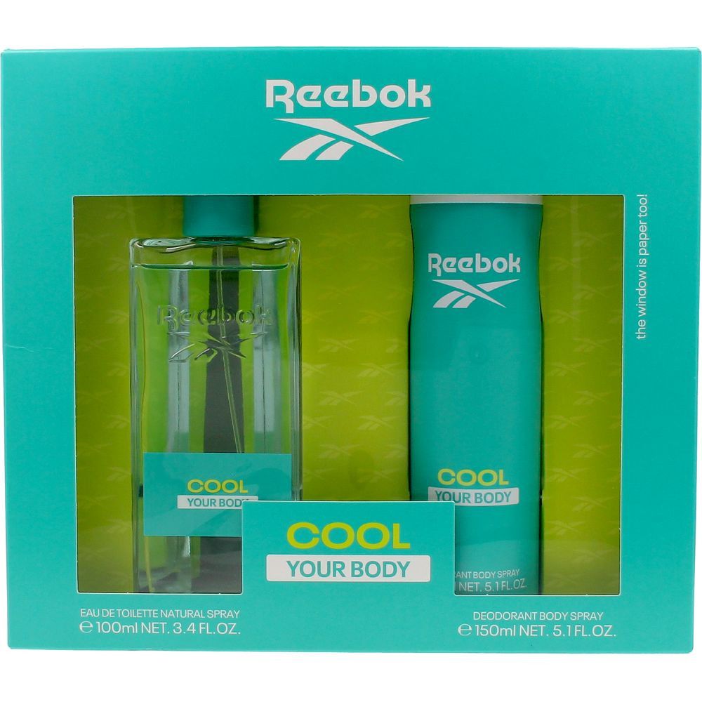 Reebok Geschenkset mit Eau de Toilette und Deodorant Spray in Türkis.