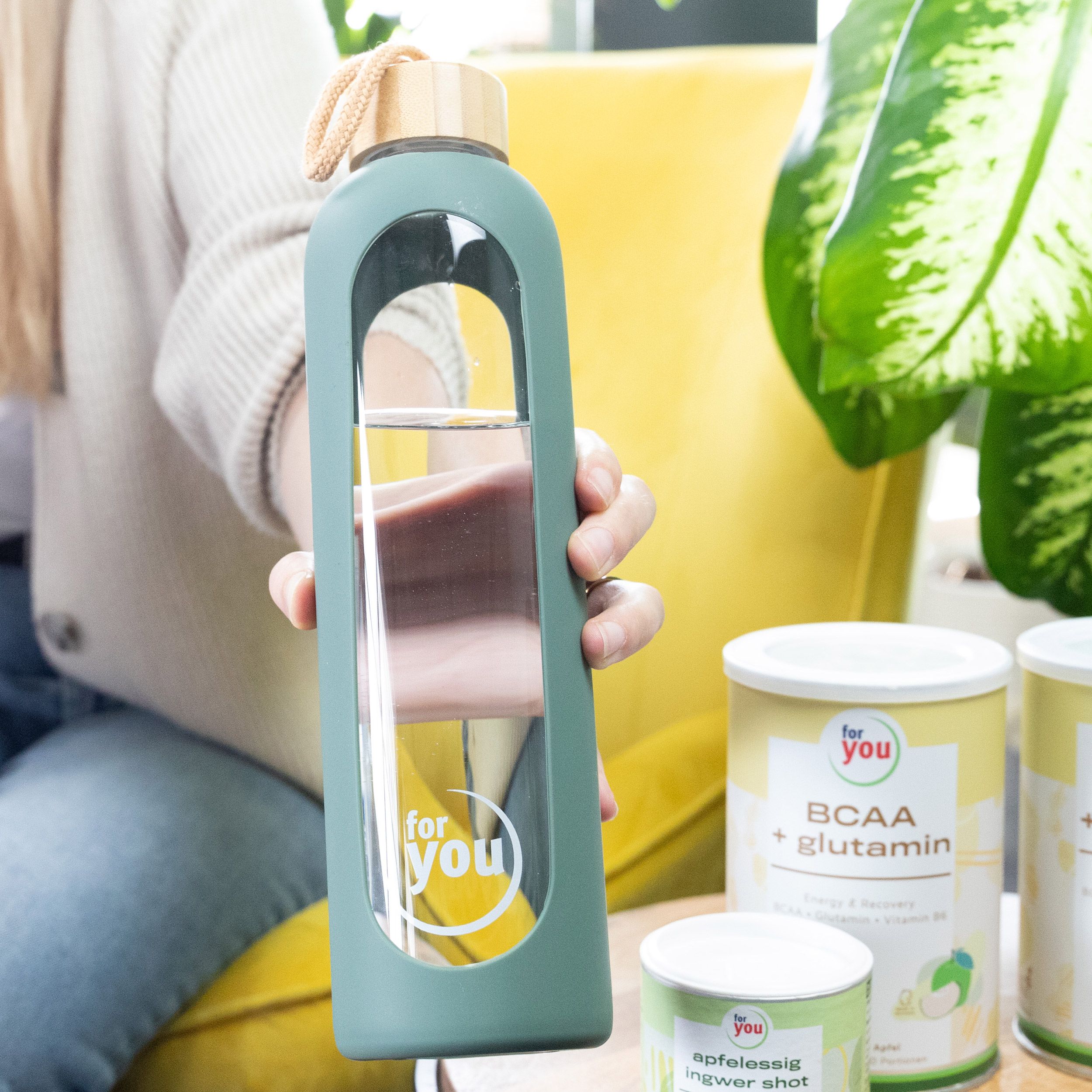 for you Nachhaltige Trinkflasche Dreierpack