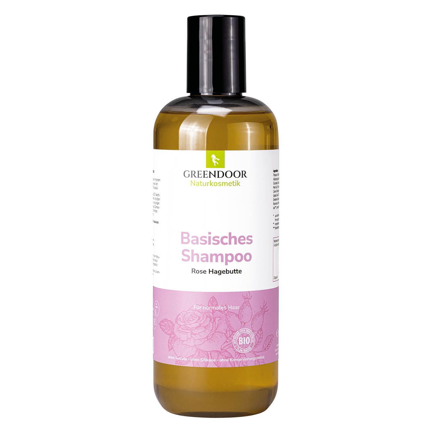 GREENDOOR Basisches Shampoo XL Rose Hagebutte