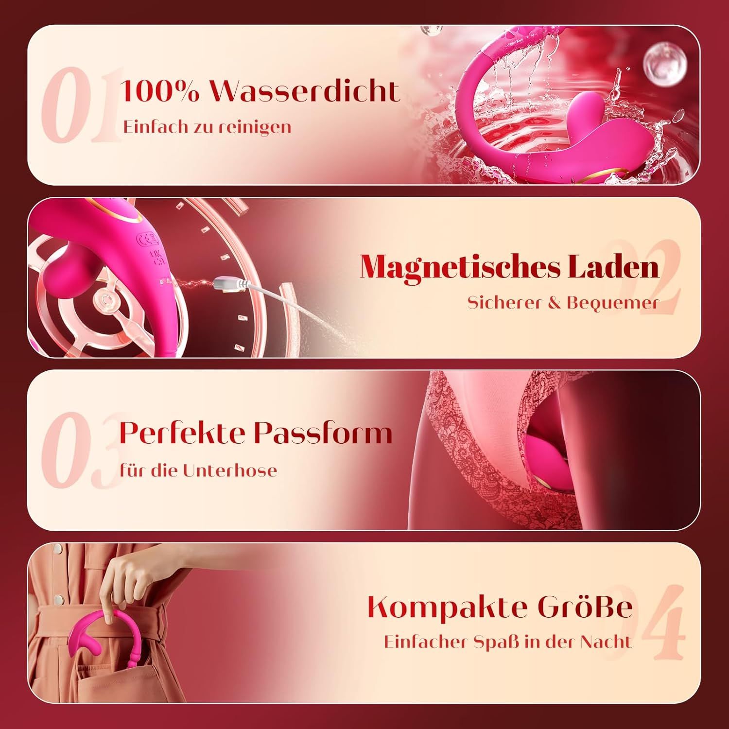 rinofans 2in1 Vibrator G-Punkt Anal Klitoris Vibratorensets