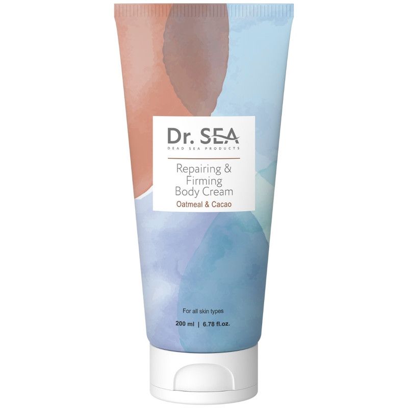Creme-Tube mit Aufschrift "Dr. SEA". Reparierende & Straffende Körpercreme. 200 ml.