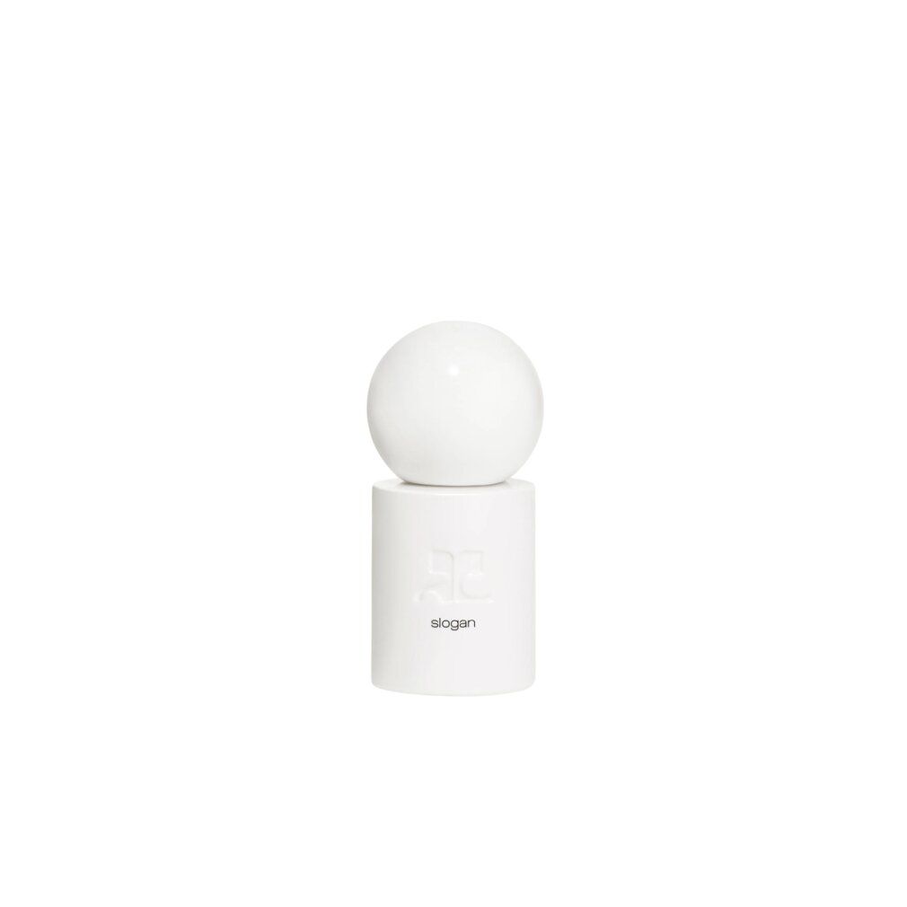 Courrèges Slogan Eau de Parfum Spray Flakon in weiß.