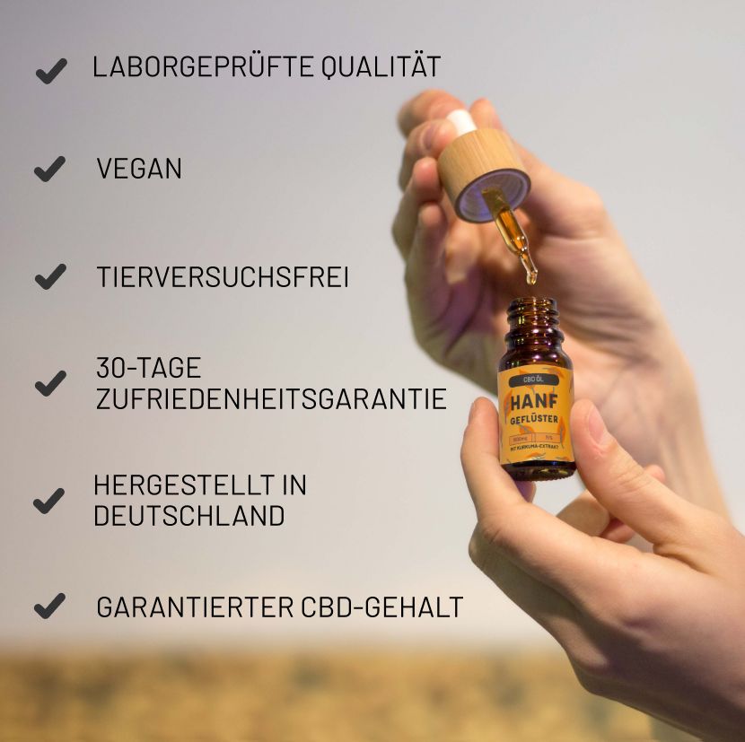 HANFGEFLÜSTER Goldenes CBD Öl 15%