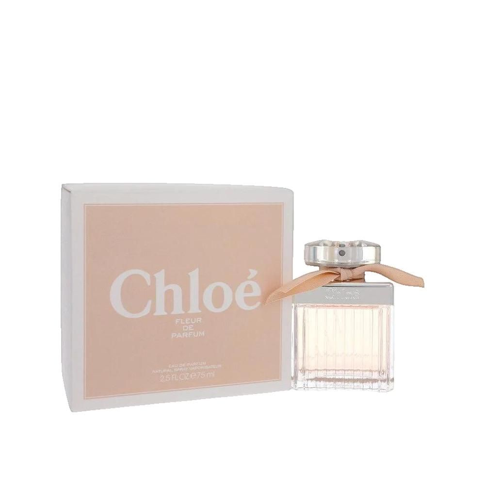 Flakon und Verpackung. Flakon quadratisch, geriffelt, mit Schleife. Verpackung rosa, Aufschrift Chloé.