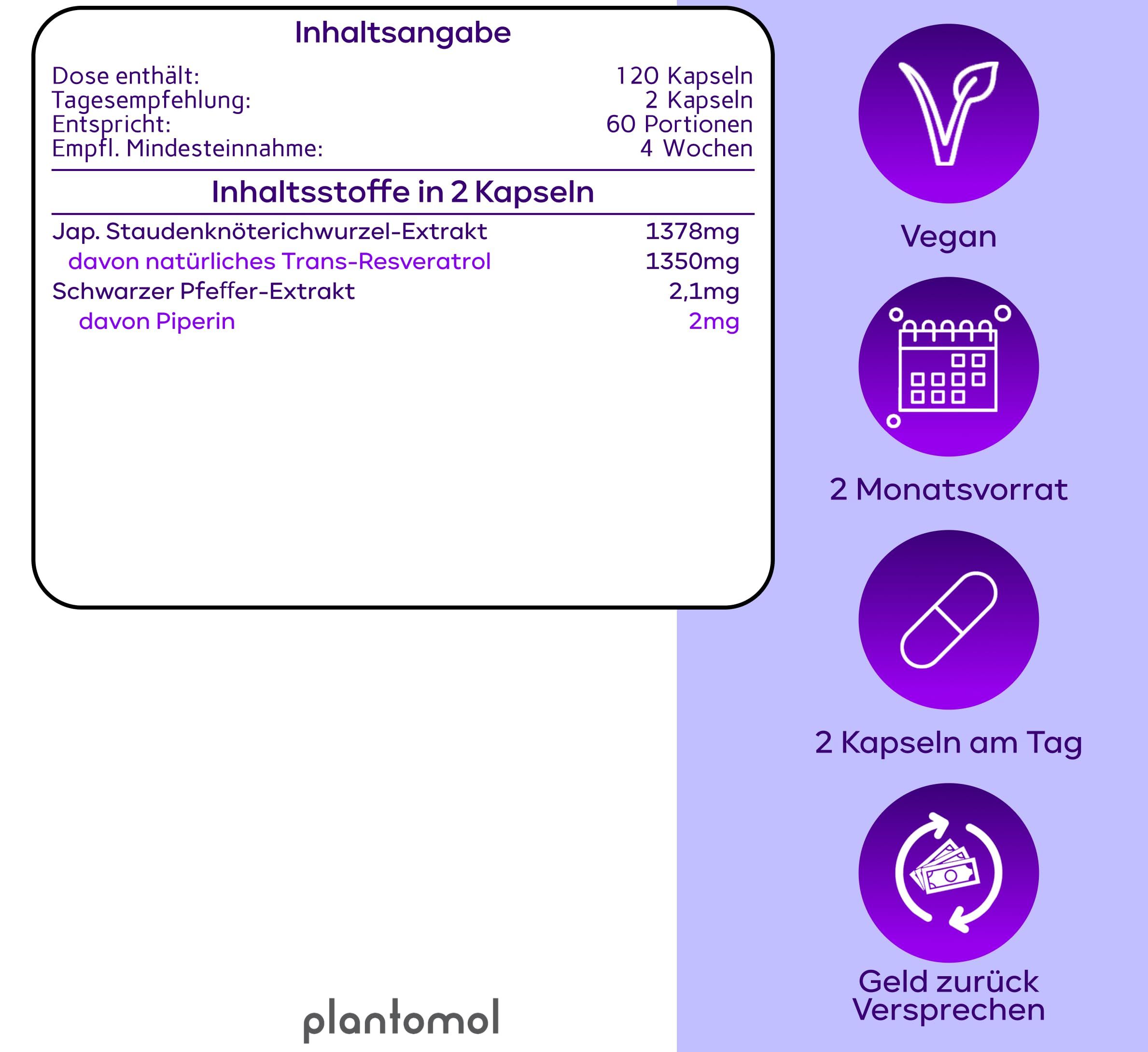 Inhaltsangabe: 120 Kapseln, 2 Kapseln täglich, 60 Portionen, 4 Wochen. Vegan, 2 Monatsvorrat, 2 Kapseln am Tag.