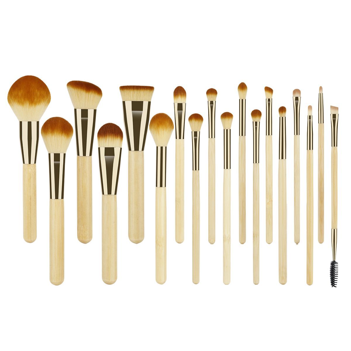 Golden Bamboo Make-up-Pinsel-Set