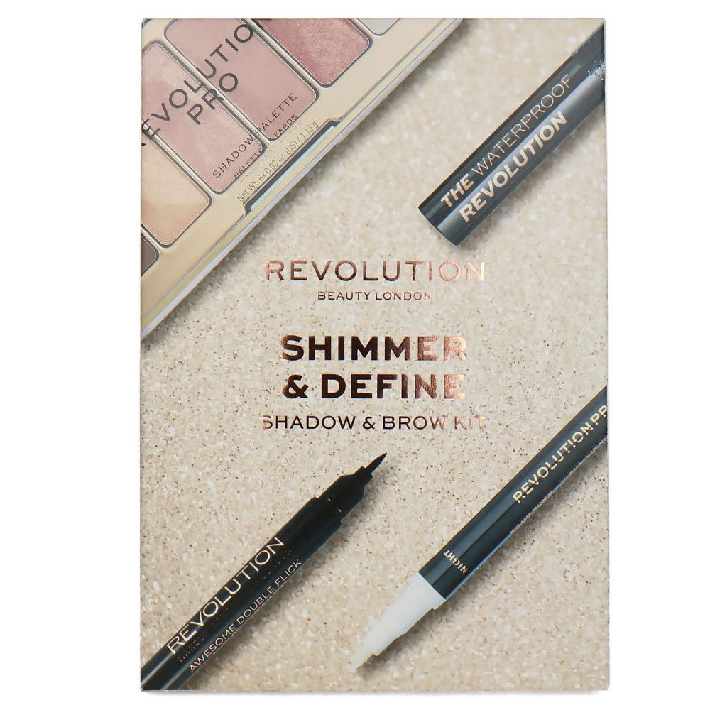 Makeup Revolution - Shimmer & Define Lidschatten- und Augenbrauen-Set