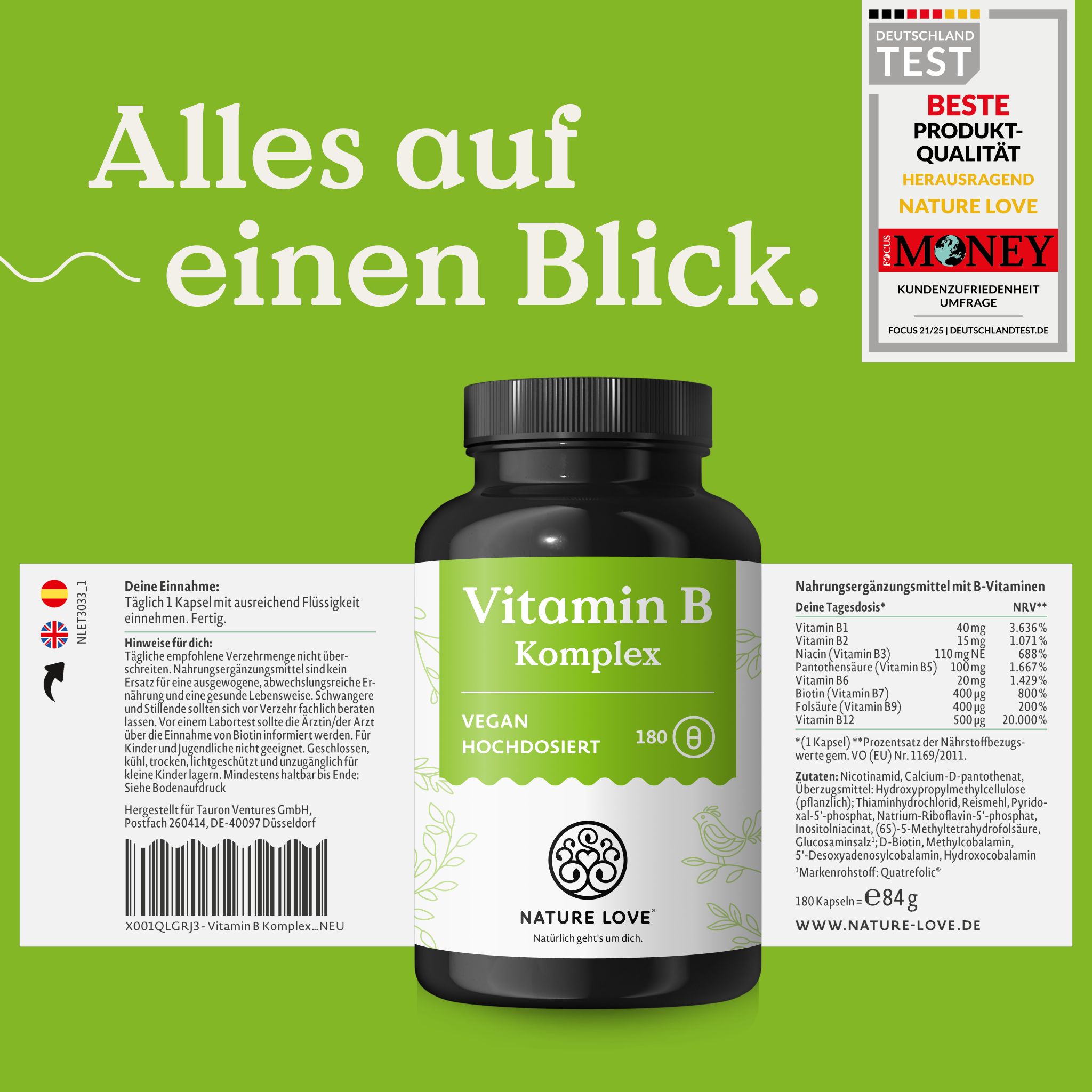 NATURE LOVE® Vitamin B Komplex