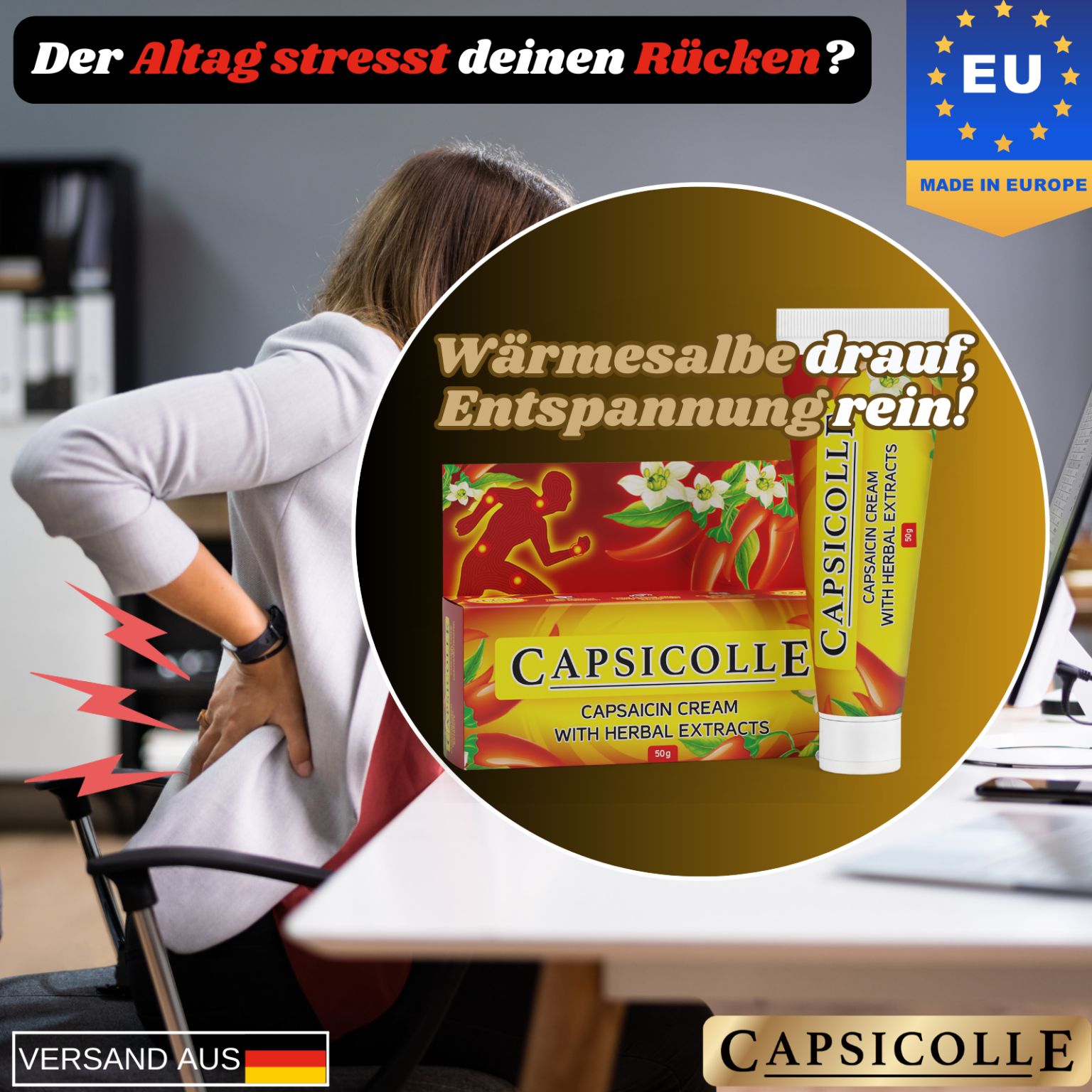 Wärmesalbe Capsicolle® Capsaicin Wärmecreme