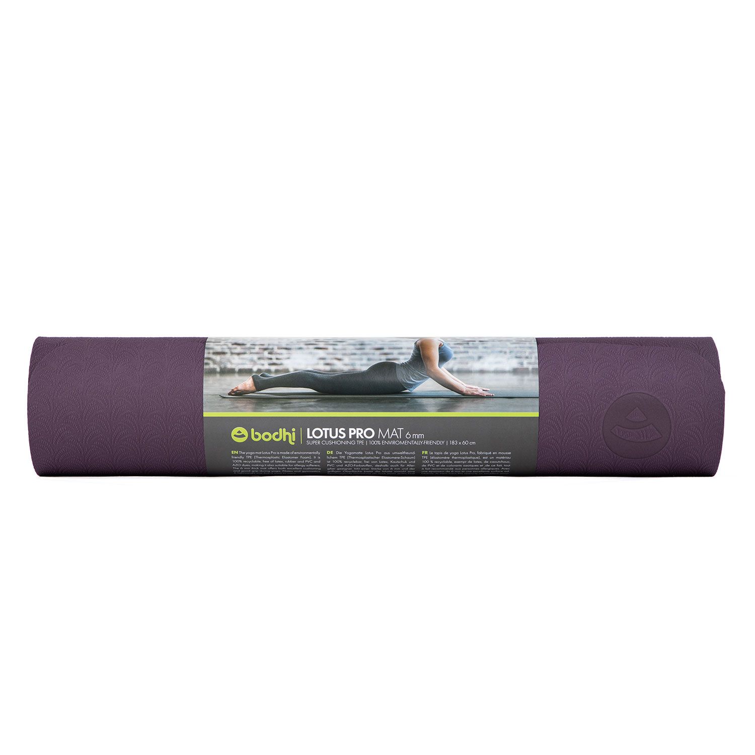 bodhi Yogamatte LOTUS PRO aubergine/hell aubergine