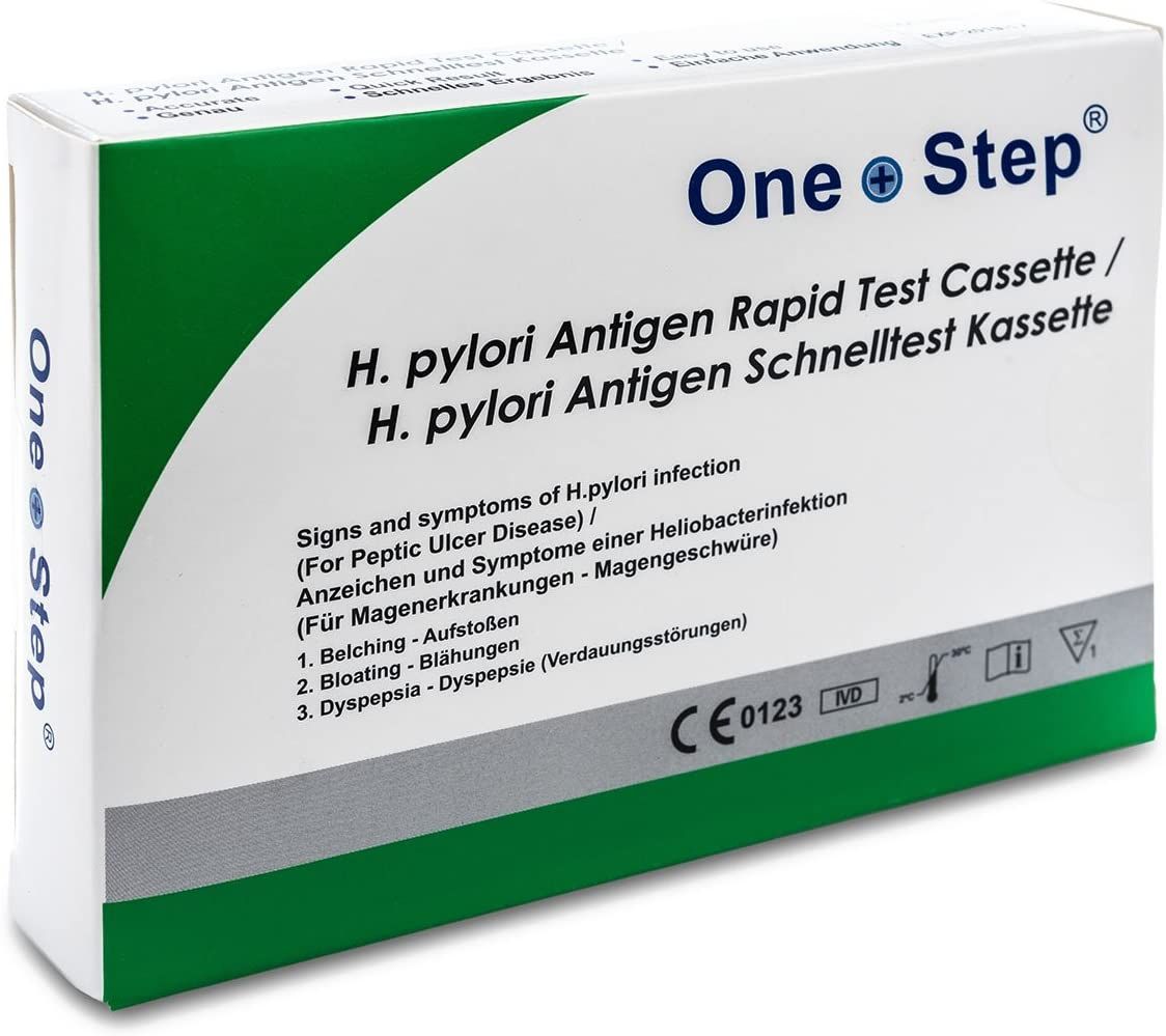 One+Step Helicobacter Pylori Magenkeim Test (Stuhl) Schnelltestkassette - Selbsttest für Zuhause