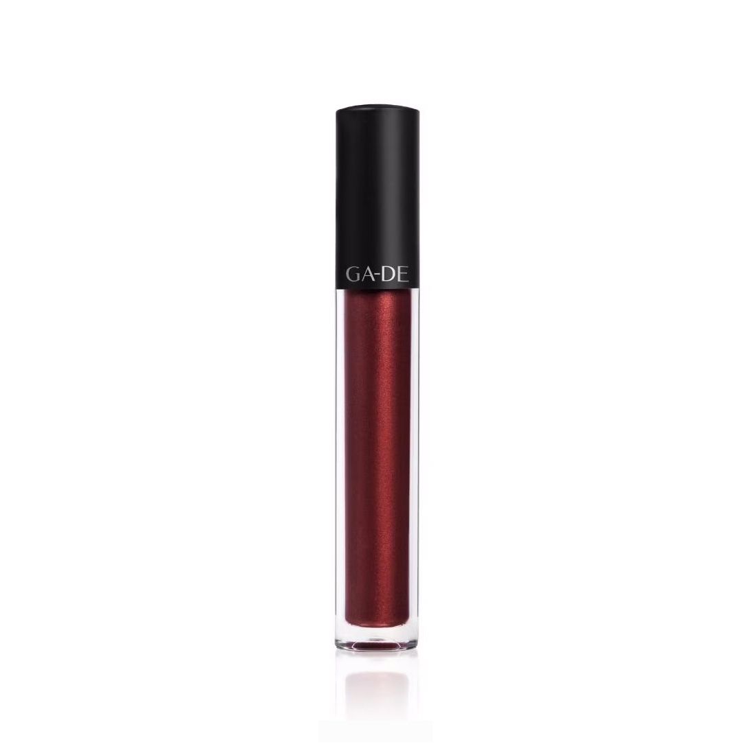 Ga-De Velveteen Matte Lipcolor. Röhre mit rotem Inhalt und schwarzem Deckel. Marke GA-DE auf dem Deckel.