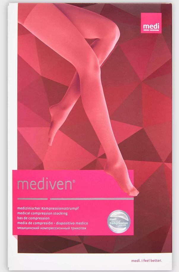 mediven comfort CCL2 AD Kompressionsstrümpfe normal (39-44 cm) o. Fußspitze Trikotabschlussrand