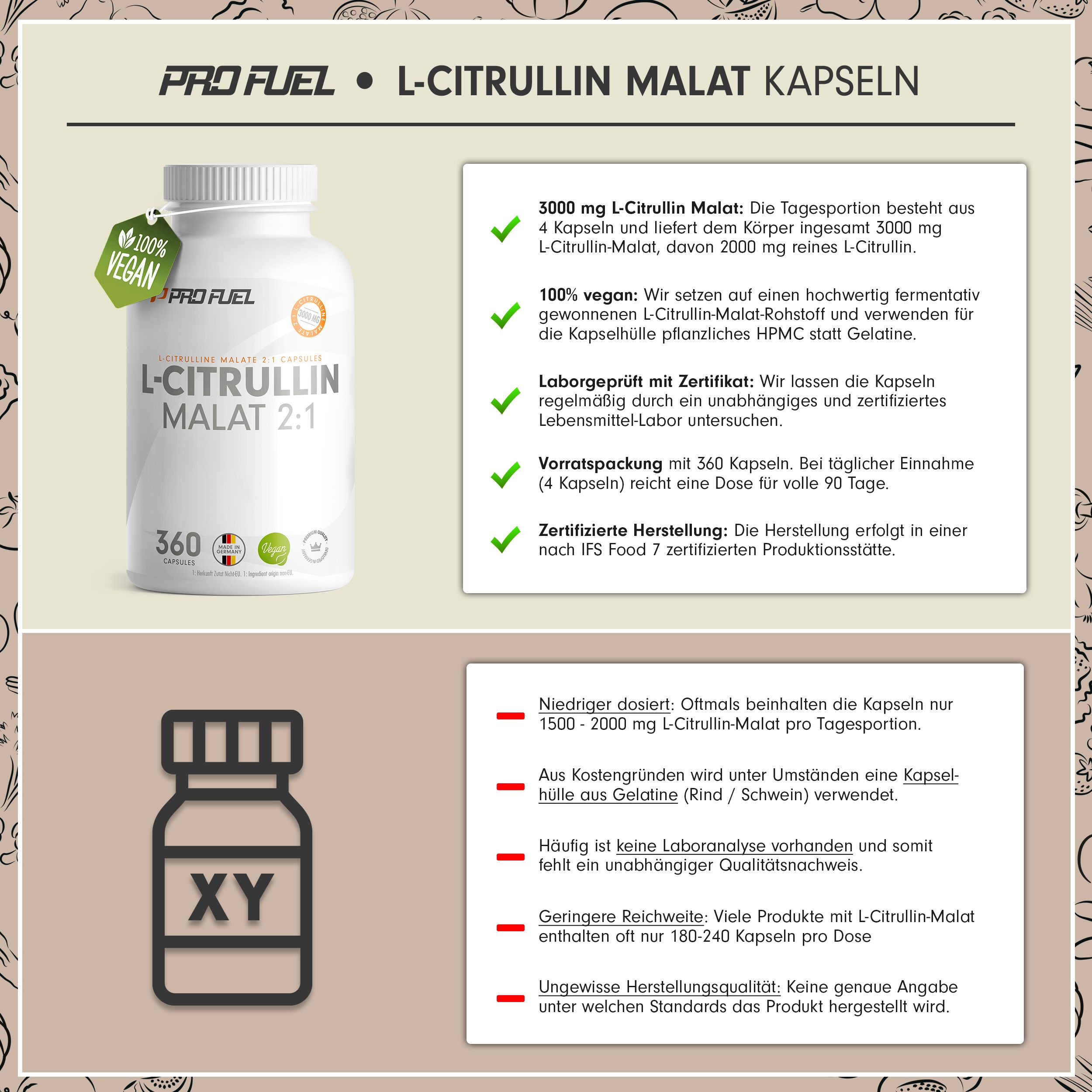 ProFuel - L-Citrullin Malat 360 Kapseln