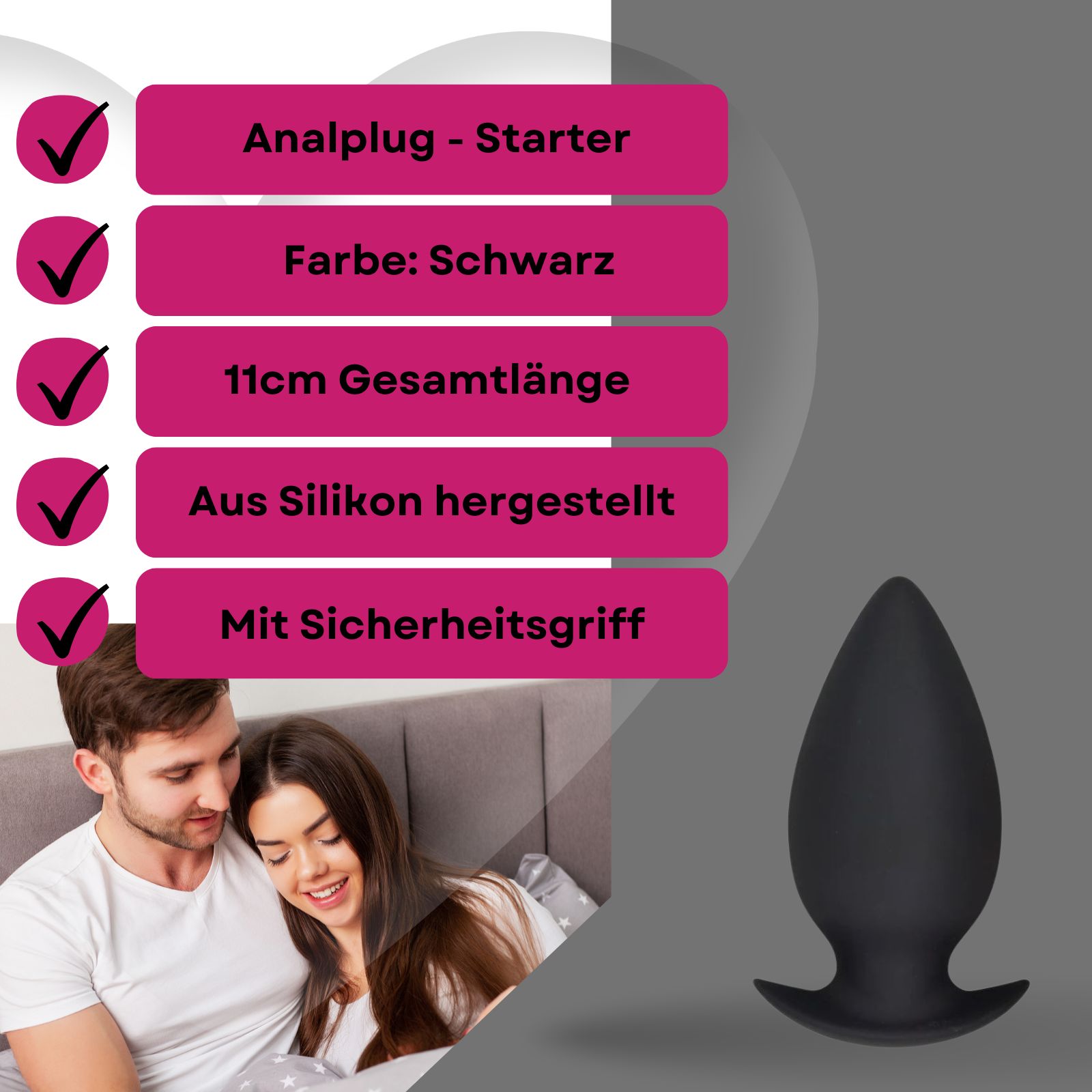 Analplug aus Silikon - Training "Pro" - Lovelyness