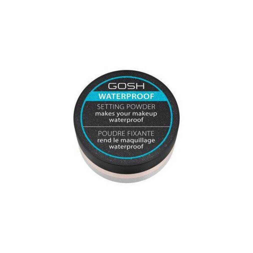 Gosh Waterproof Setting Powder, Behälter mit Deckel und Etikett.