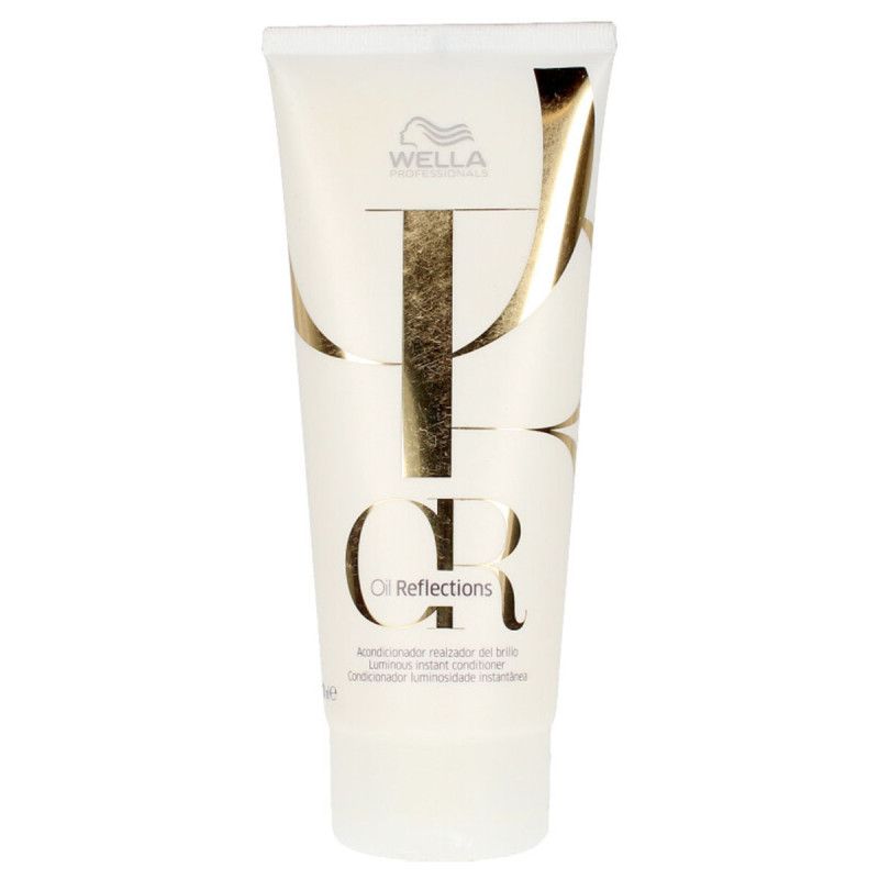 Wella Oil Reflections Haarkur in weißer Tube mit goldenem Schriftzug.