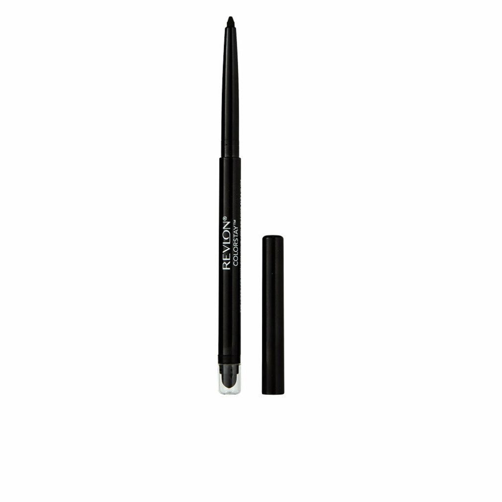 Schwarzer Revlon Colorstay Eyeliner, Stift und Kappe. Aufschrift: Revlon Colorstay.