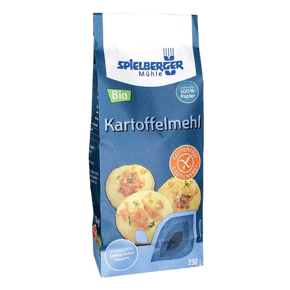 Spielberger Kartoffelmehl Speisestärke glutenfrei, 250g Packung.