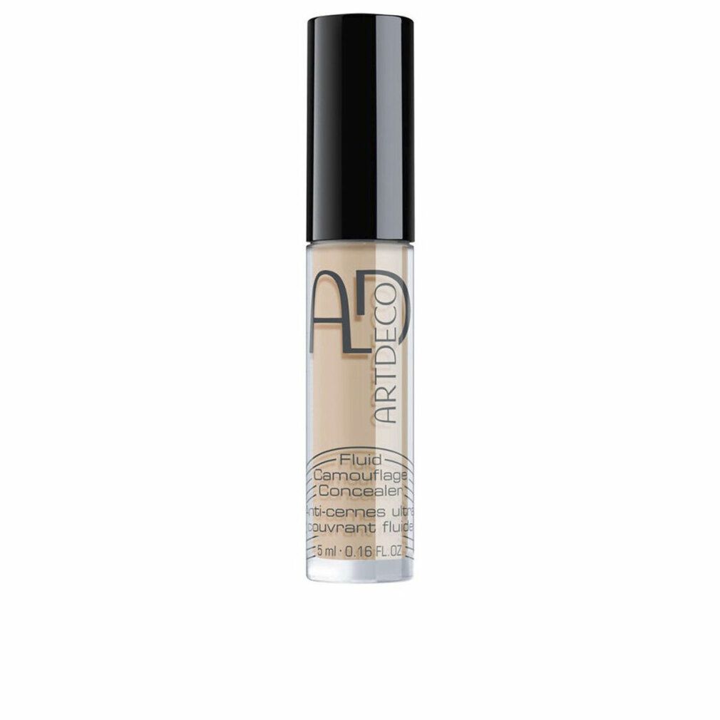 Artdeco Concealer Fluid Camouflage. Flasche mit schwarzem Deckel. Produkttext: Fluid Camouflage Concealer, 5ml.