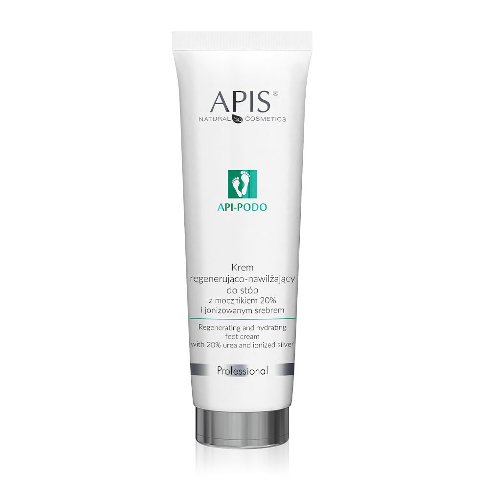 APIS API-PODO, feuchtigkeitsspendende Fußcreme mit Urea 20% und ionisiertem Silber