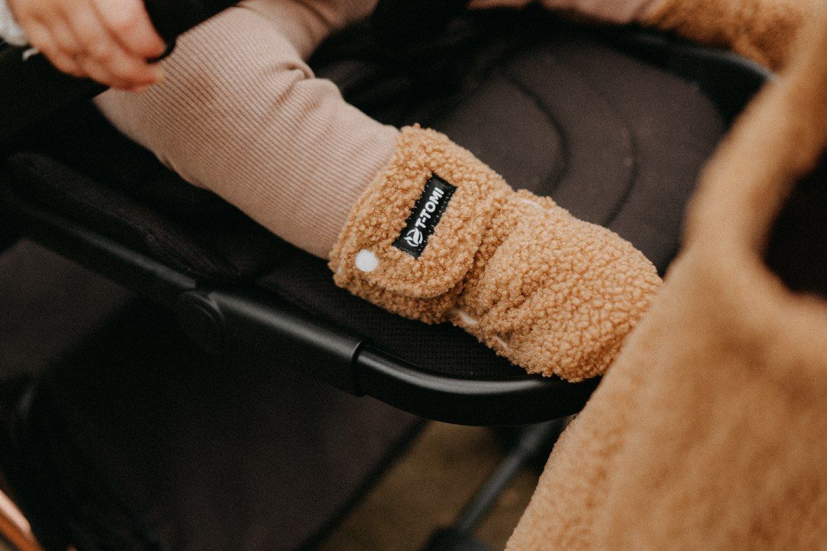 T-TOMI Krabbelschuhe TEDDY Brown (9-12 Monate) WARM