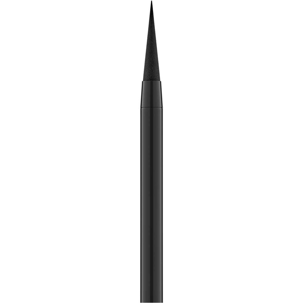 Schwarzer Eyeliner-Pinsel. Spitze nach oben.