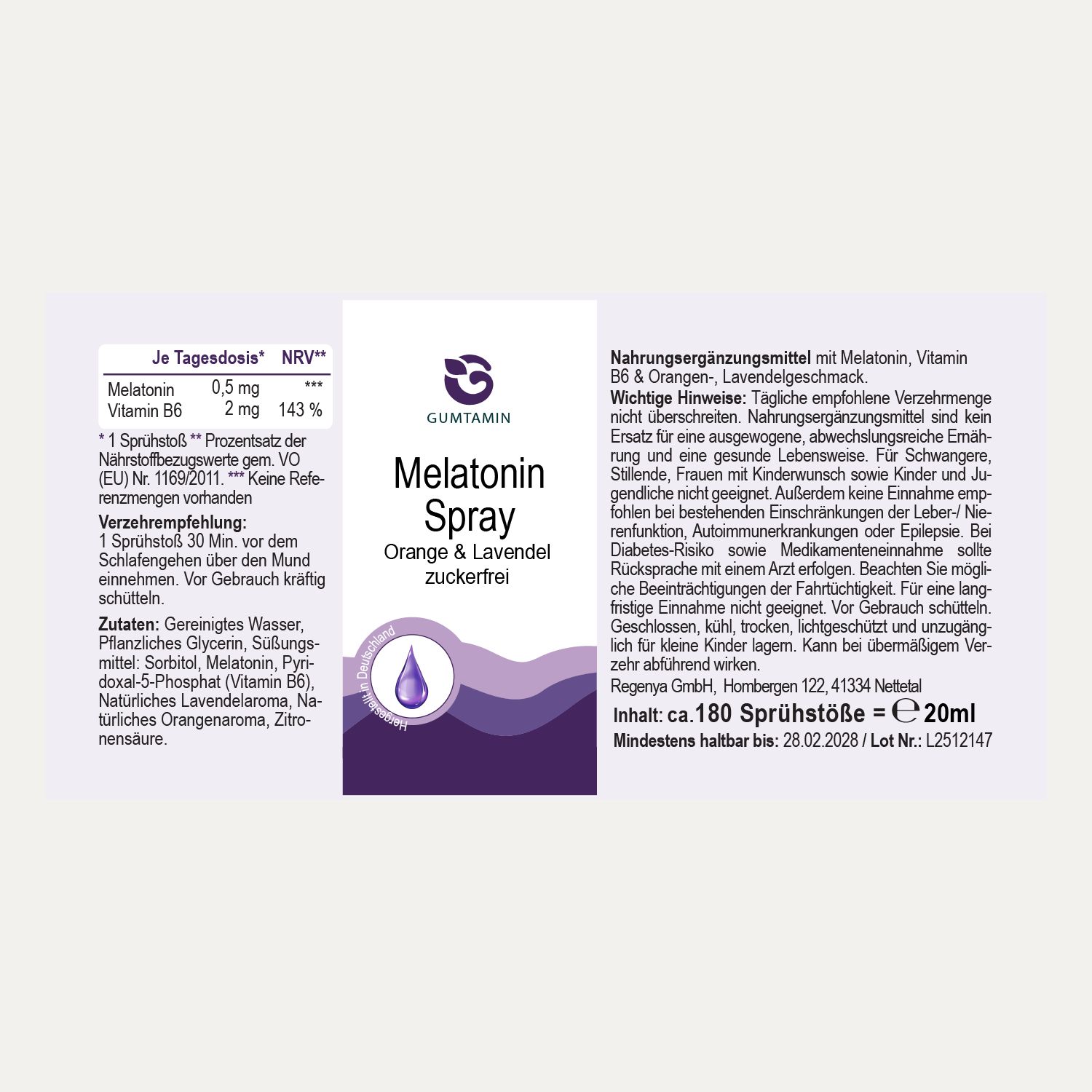 Gumtamin Melatonin Spray