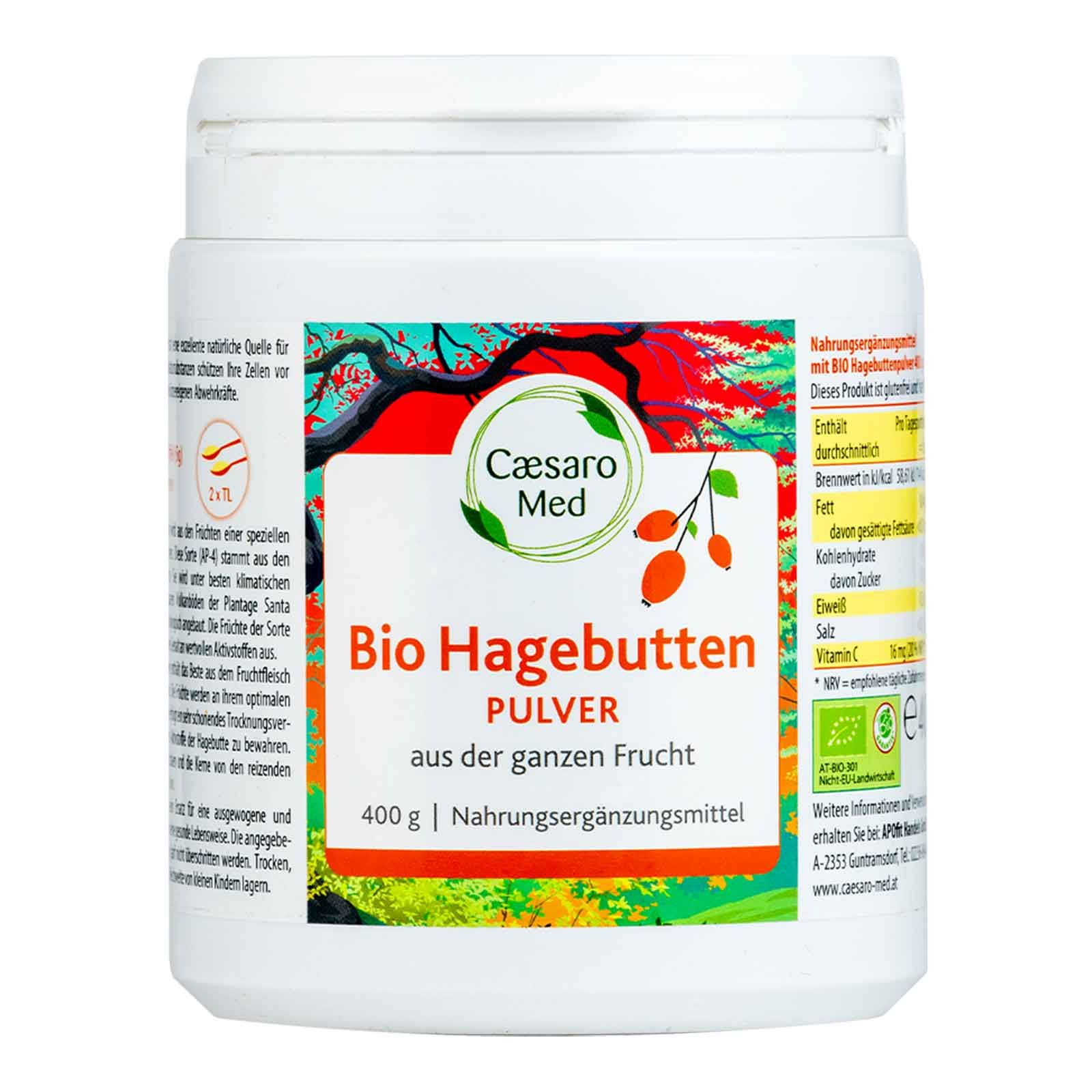 Caesaro Med Hagebutten Pulver Bio 225g