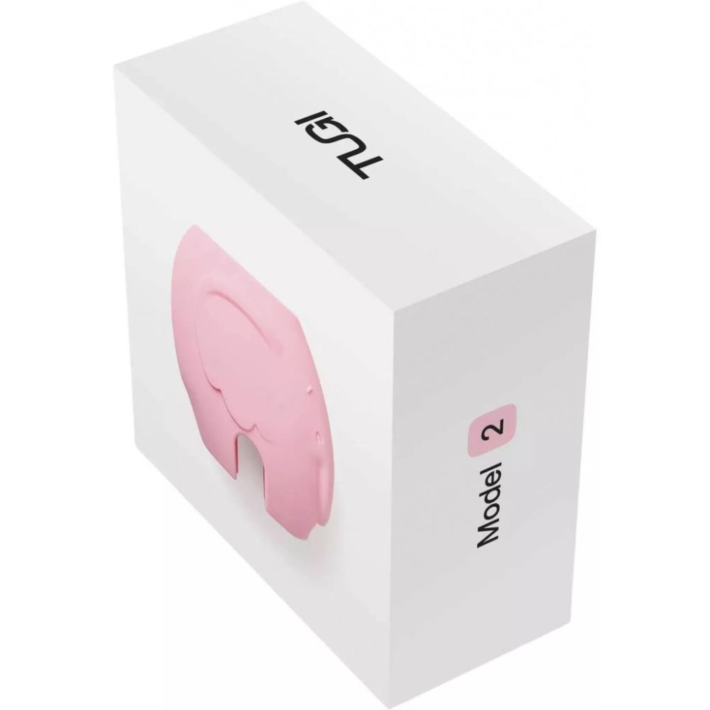 Weiße Verpackung mit Produktabbildung. Aufschrift: TUGI, Model 2.