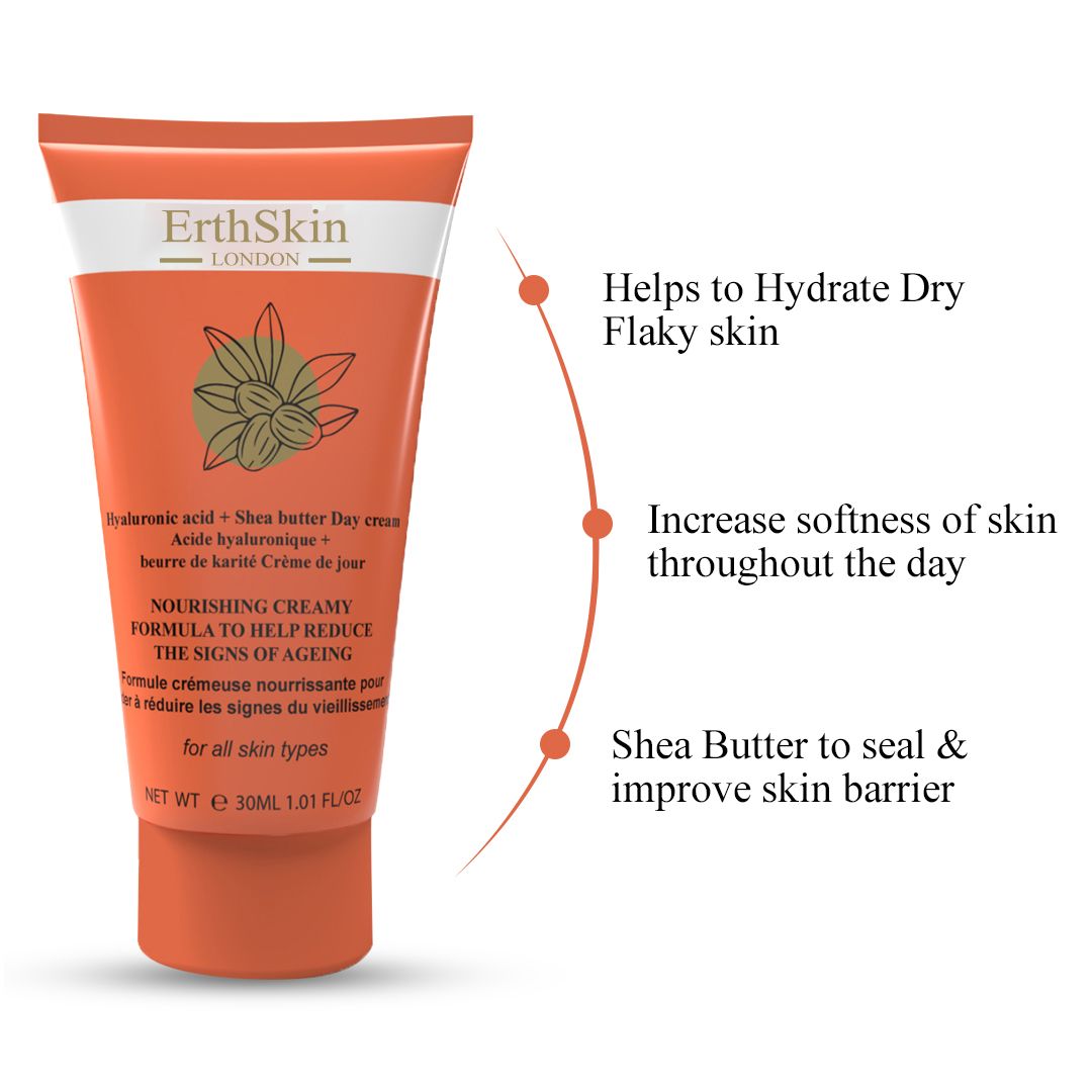 ErthSkin London Hyaluronsäure + Shea Butter Tagcreme