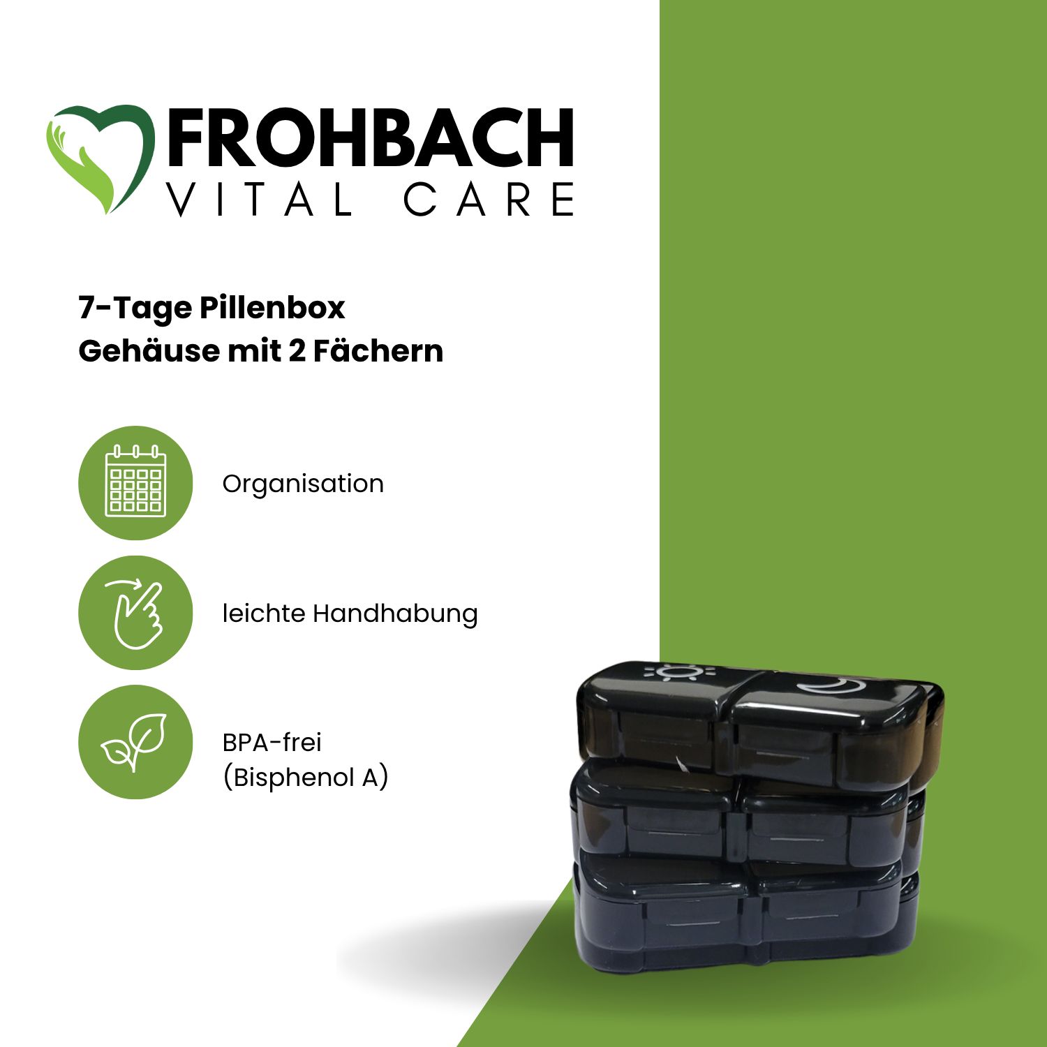 Frohbach 7-Tage-Tablettenbox 2 XL-Fächer