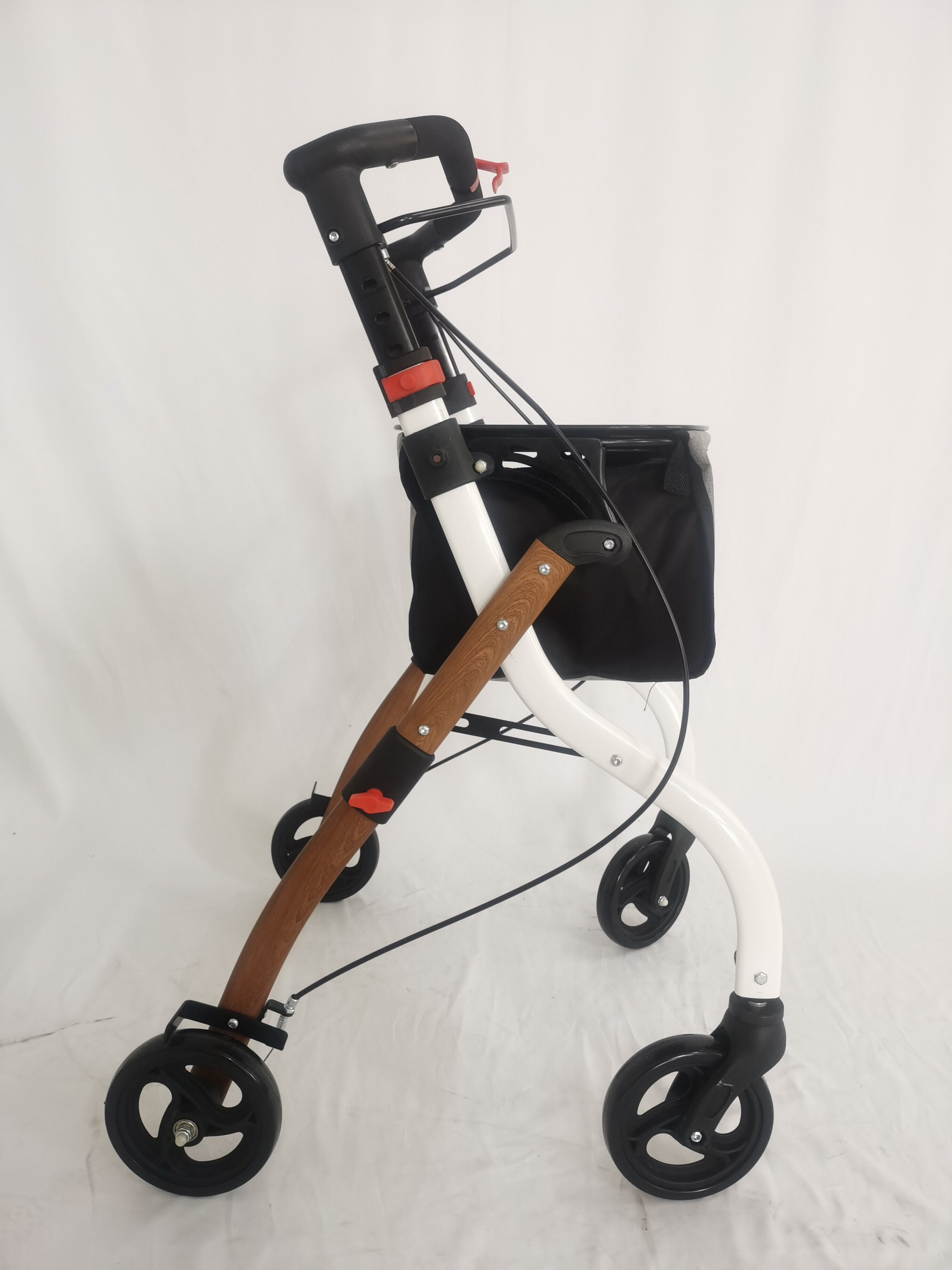 ANTAR Indoor Rollator Halbholz mit einstellbarer Griffhöhe inkl. Korb