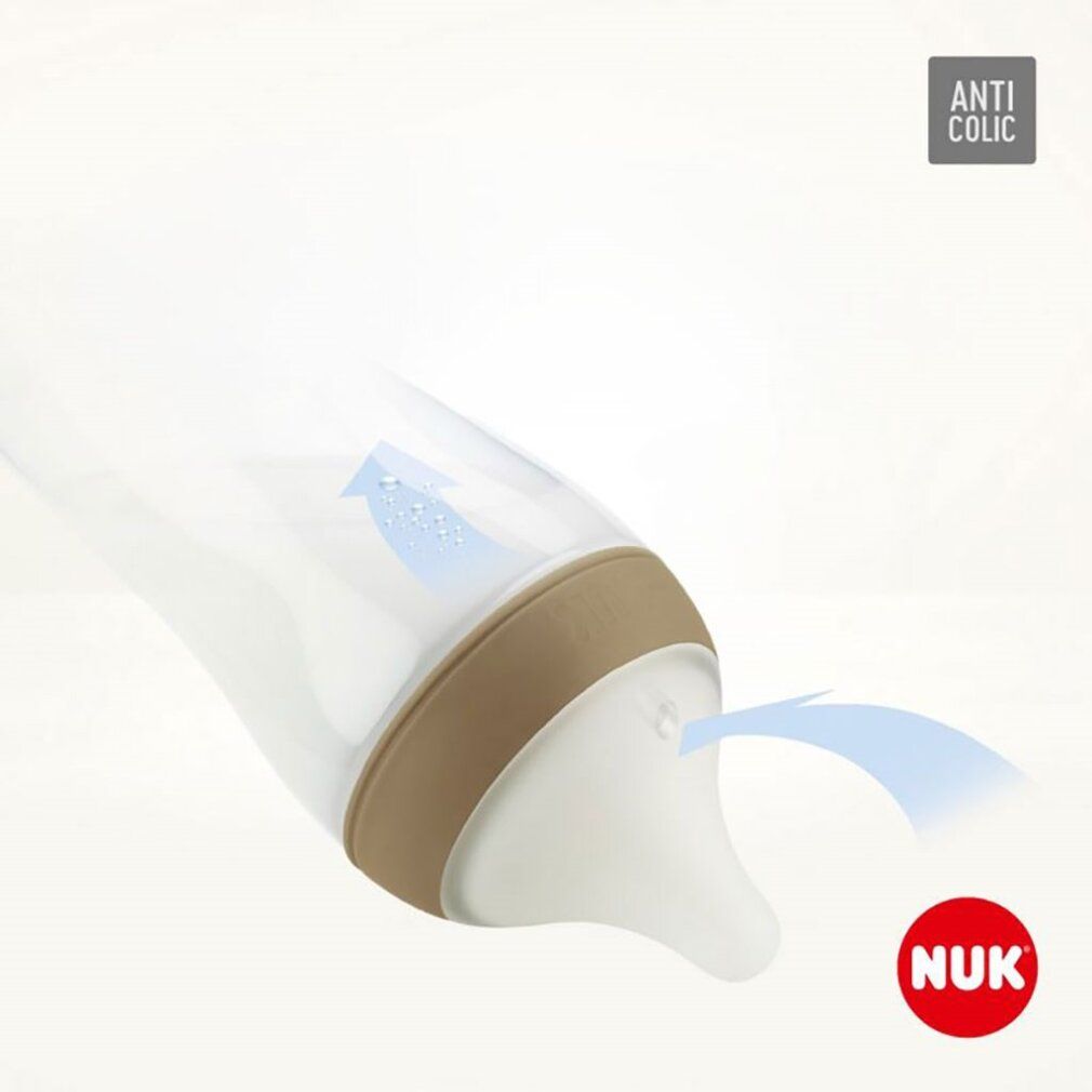 nuk Perfect Match Temperature Control Babyflasche  braun