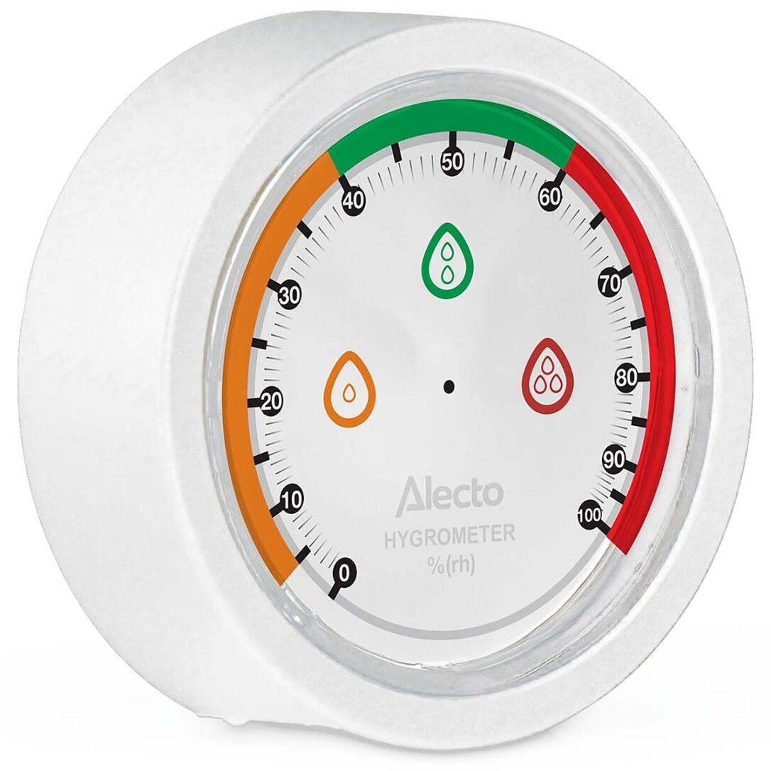 Alecto Analoges Hygrometer Schwarz