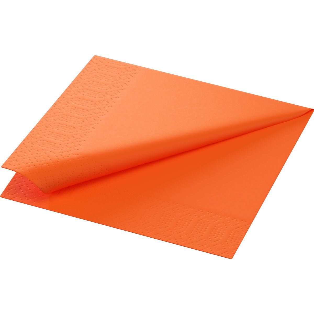 4x Zelltuchservietten 33 x 33 3-lagig 1/4 Falz Sun Orange